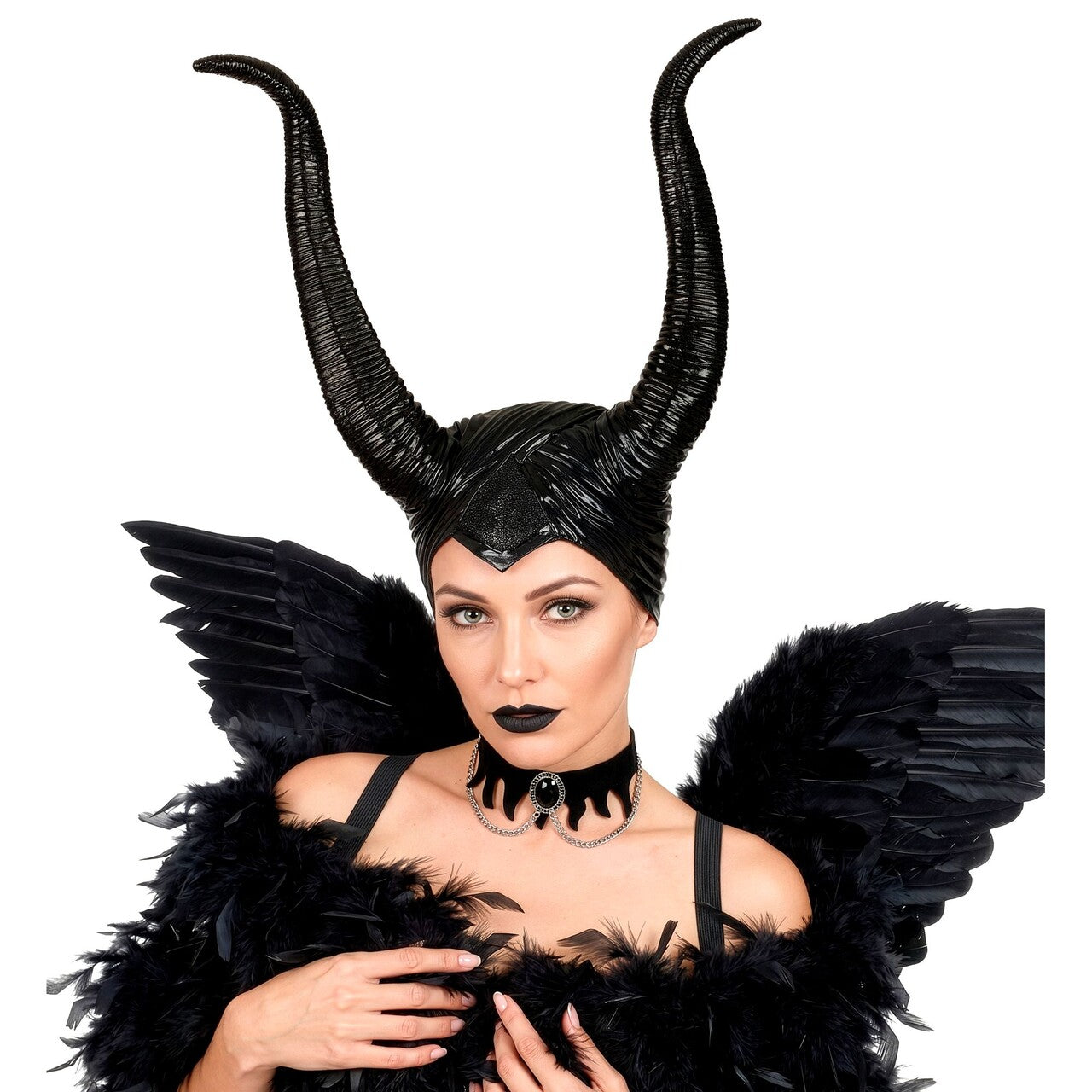 Op deze afbeelding zie je een Accessoires, van het merk Widmann. Malefica Hoorns