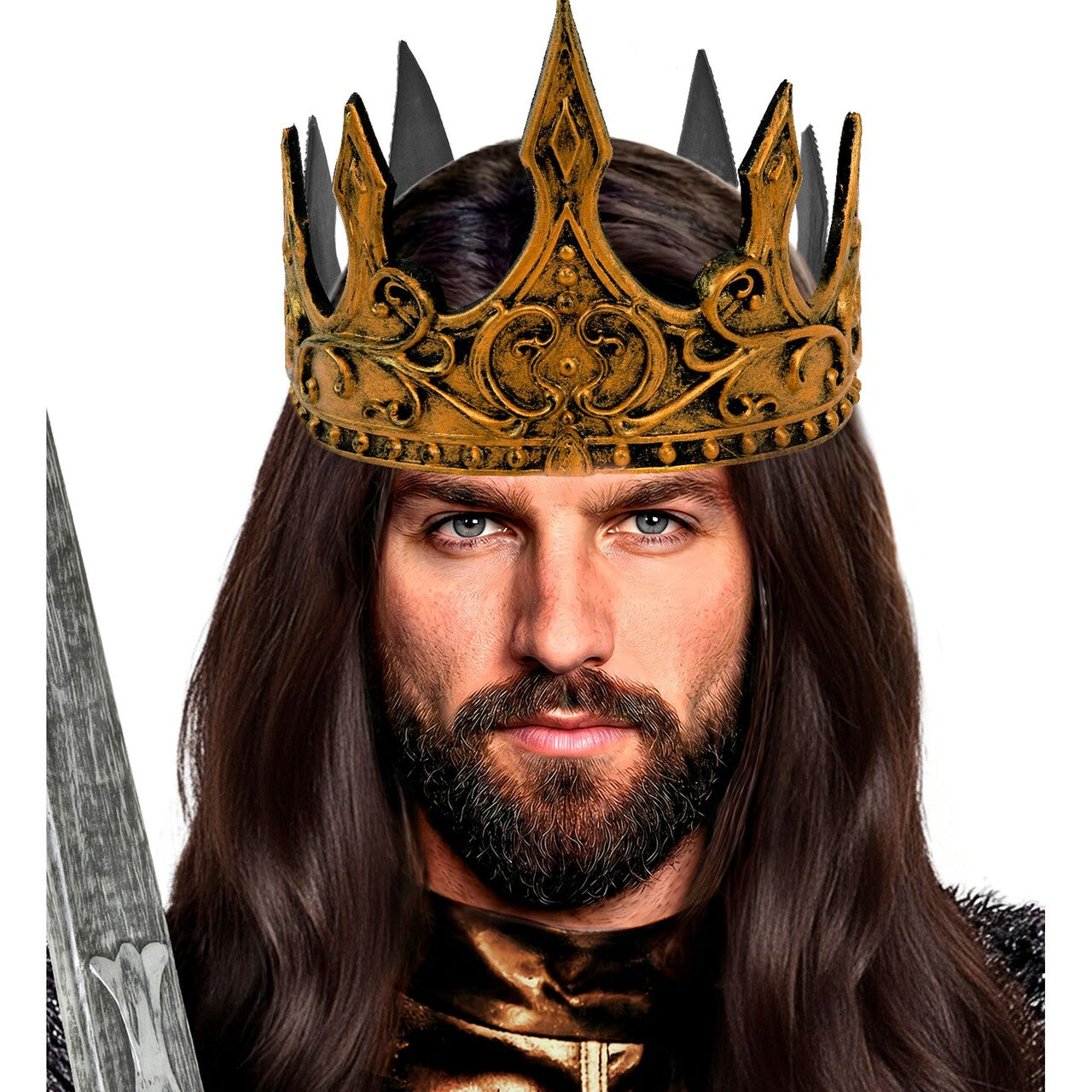 Op deze afbeelding zie je een Accessoires, van het merk Widmann. Historische Gouden Koningskroon