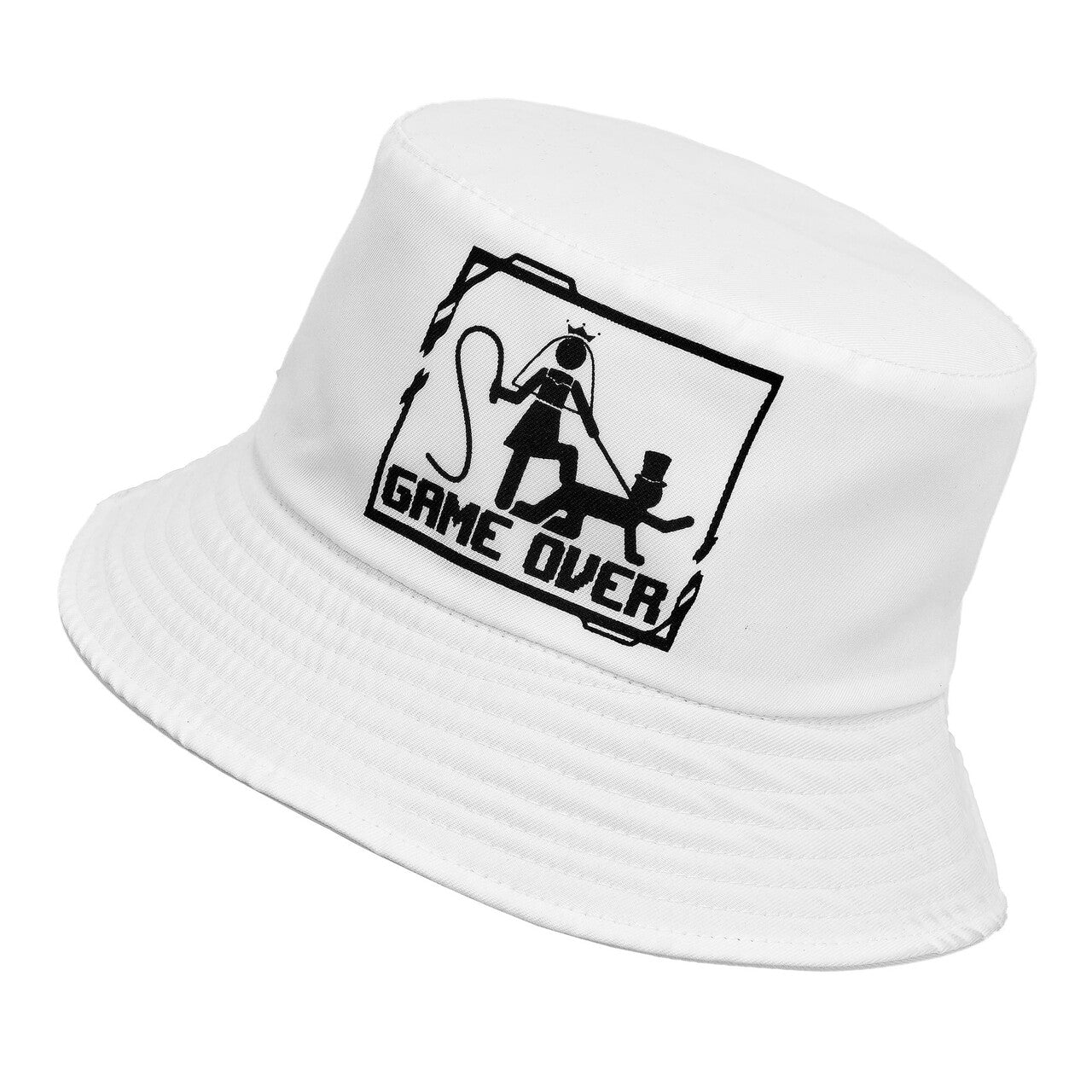 Op deze afbeelding zie je een Accessoires, van het merk Widmann. Game Over Bucket Hat