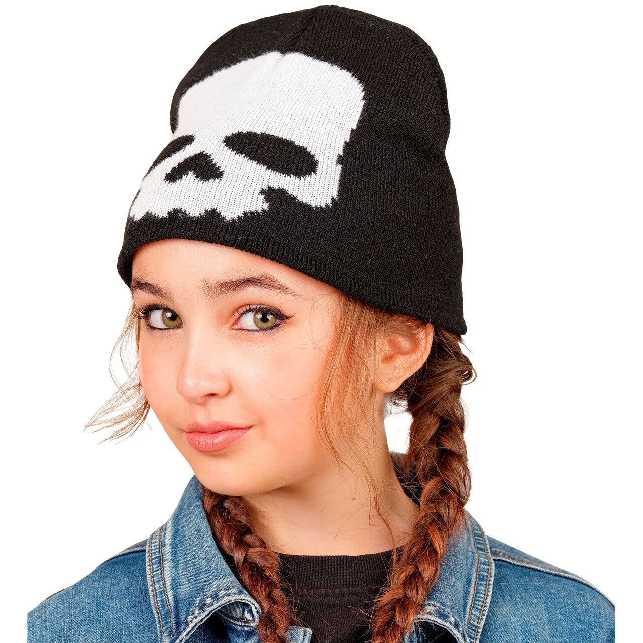 Op deze afbeelding zie je een Accessoires, van het merk Widmann. Skull Beanie