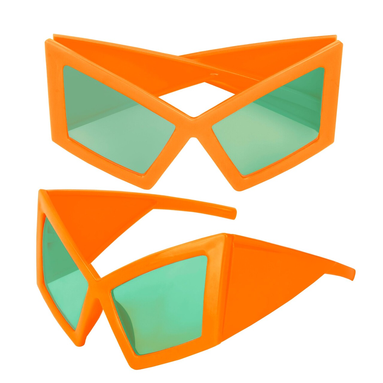 Op deze afbeelding zie je een Accessoires, van het merk Widmann. Cat Eye Bril Neon Oranje