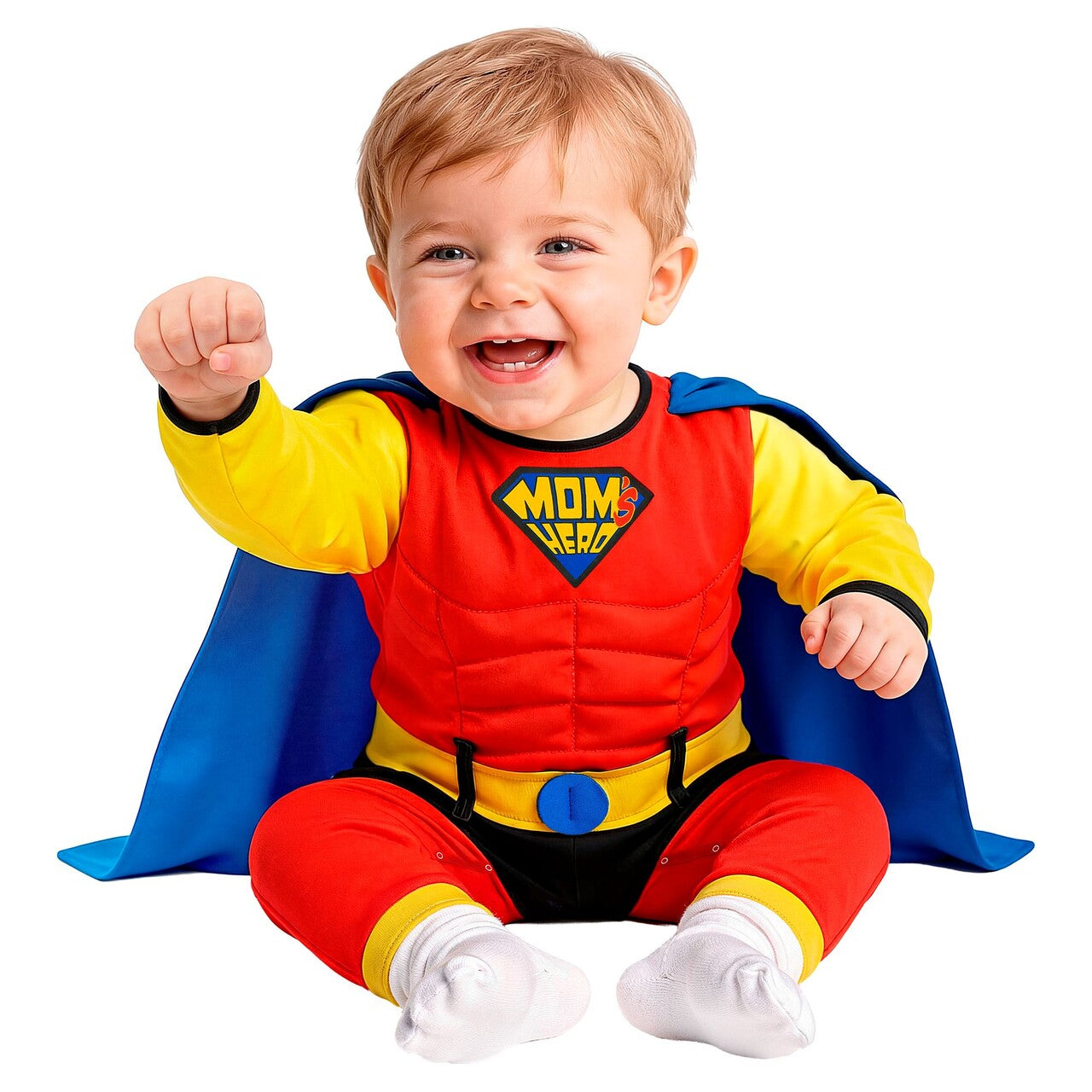 Op deze afbeelding zie je een Kostuums, van het merk Widmann. Superbaby Baas Mom Hero Jongen Kostuum