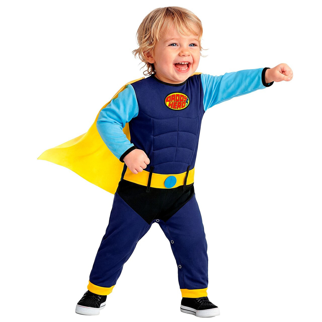 Op deze afbeelding zie je een Kostuums, van het merk Widmann. Superbaby Go! Daddy Hero Jongen Kostuum