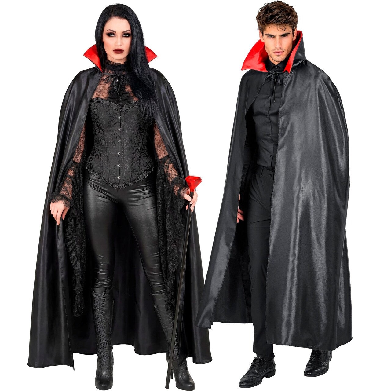 Op deze afbeelding zie je een Kostuums, van het merk Widmann. Vampier Vlammer Cape Unisex