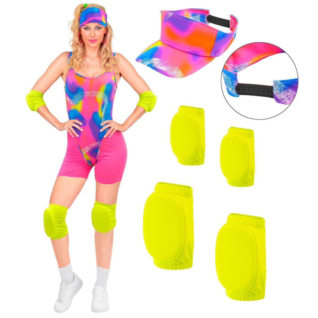 Op deze afbeelding zie je een Kostuums, van het merk Widmann. Jaren 80 Rolschaatsdiva Vrouw Kostuum