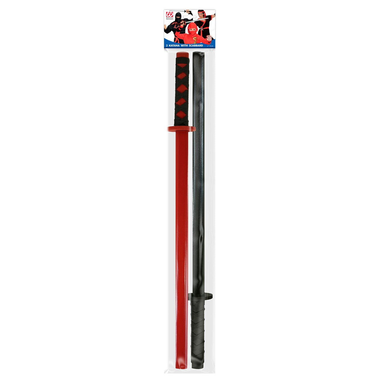 Op deze afbeelding zie je een Accessoires, van het merk Widmann. Ninja Zwaardenset Met 2 Katanas