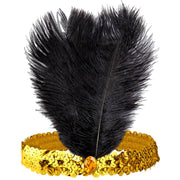 Op deze afbeelding zie je een Accessoires, van het merk Widmann. Gouden Roaring 20s Pailletten Hoofdband