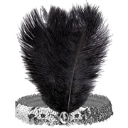 Op deze afbeelding zie je een Accessoires, van het merk Widmann. Zilveren Roaring 20s Pailletten Hoofdband