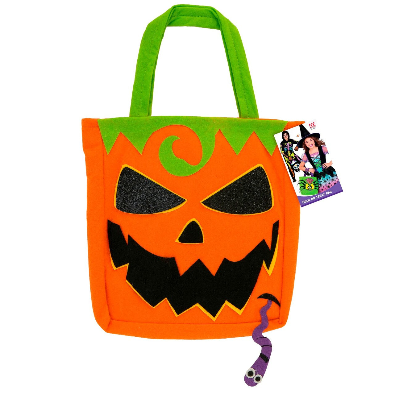 Op deze afbeelding zie je een Accessoires, van het merk Widmann. Trick Or Treat Pompoen Tas