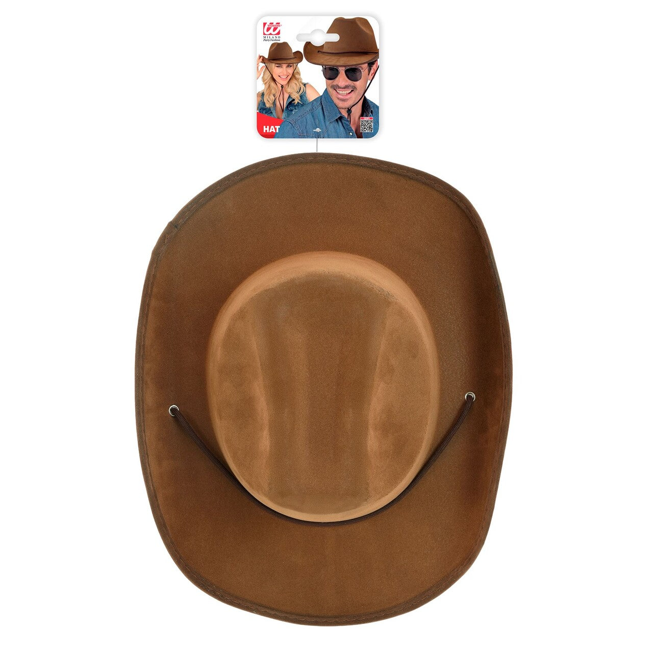 Op deze afbeelding zie je een Accessoires, van het merk Widmann. Bruine Vintage Suède Cowboyhoed