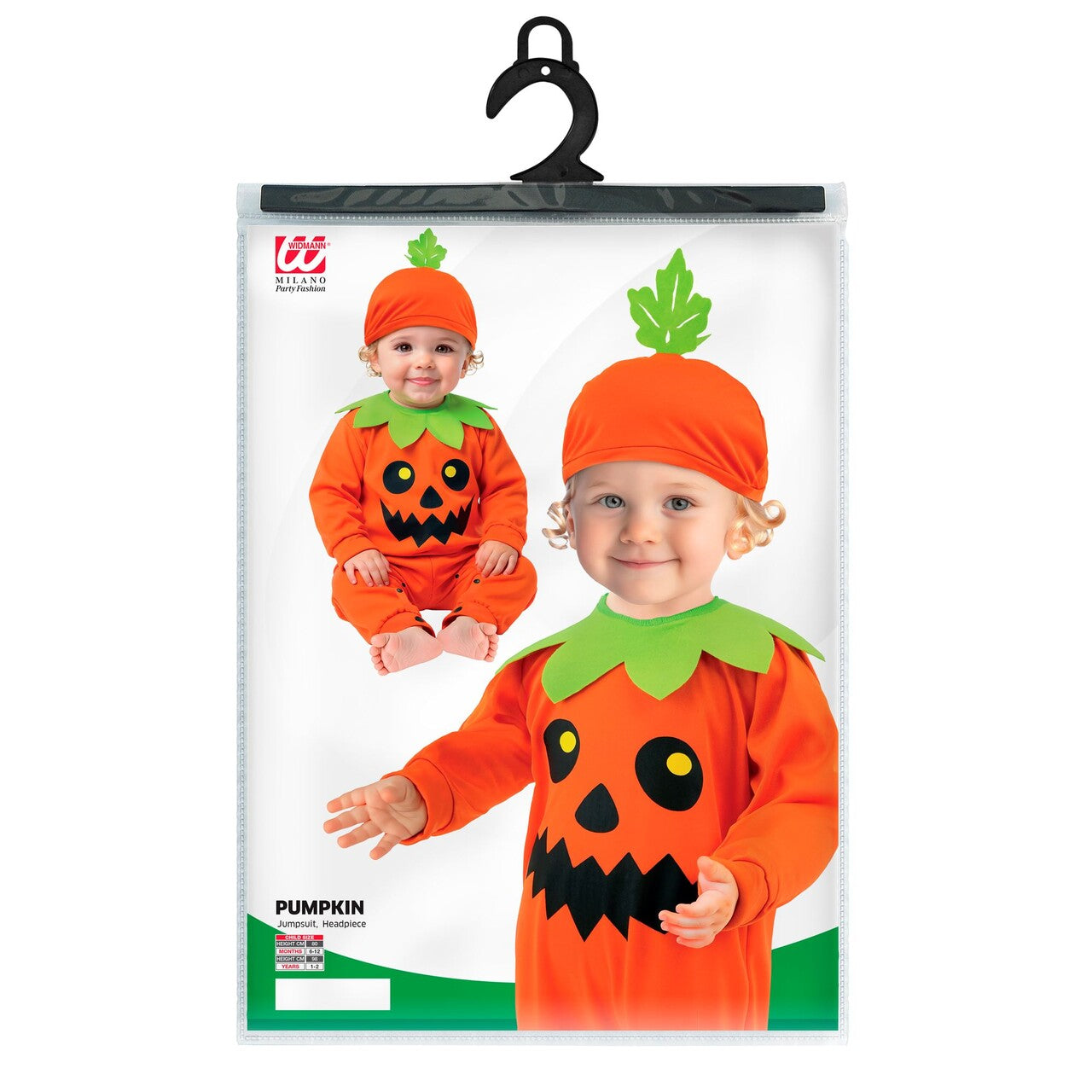 Op deze afbeelding zie je een Kostuums, van het merk Widmann. Pumpkin Cutie Kind Kostuum