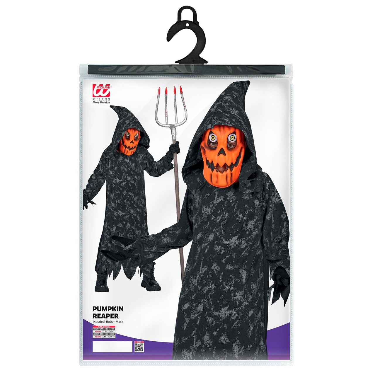 Op deze afbeelding zie je een Kostuums, van het merk Widmann. Pumpkin Reaper Jongen Kostuum