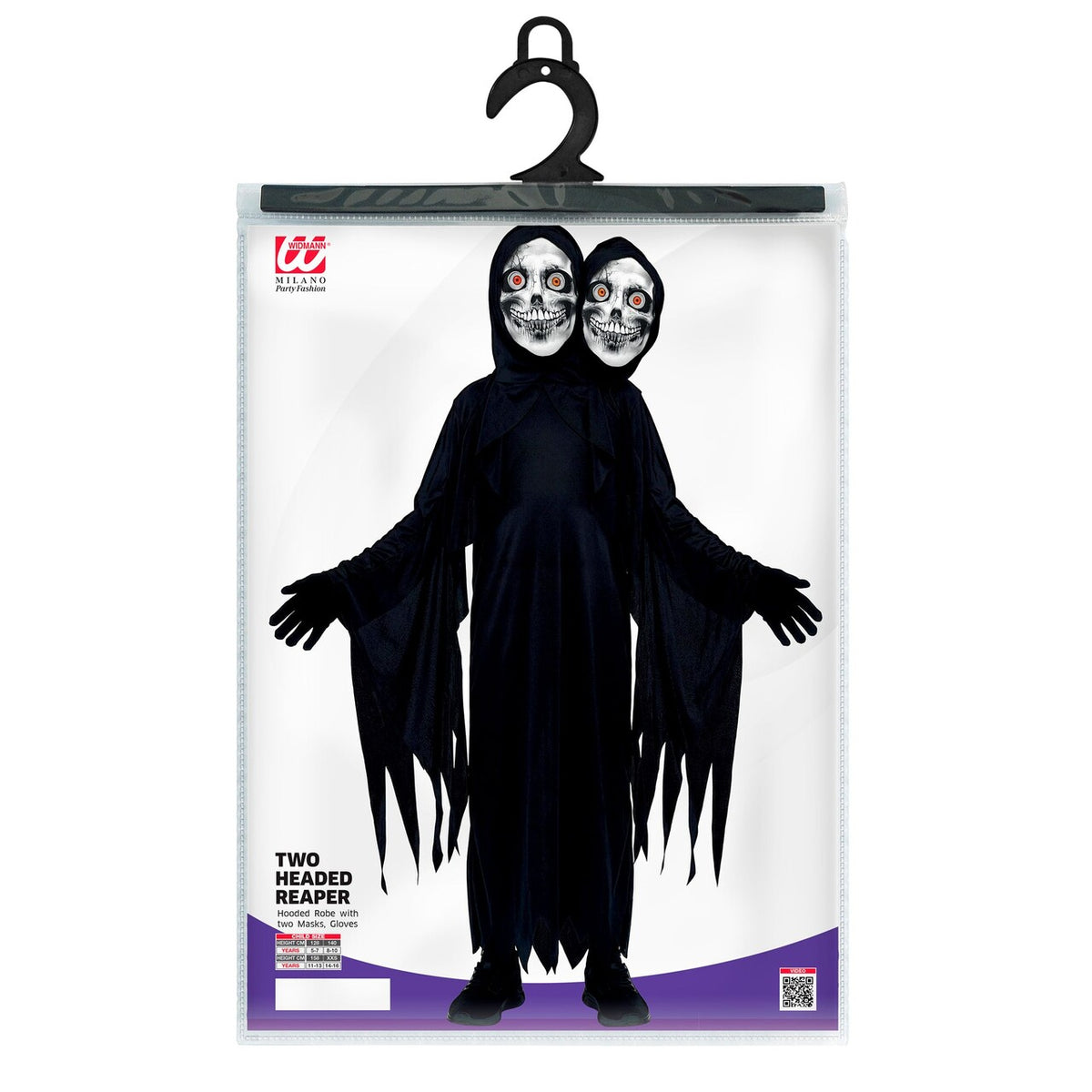 Op deze afbeelding zie je een Kostuums, van het merk Widmann. Halloween Twin Reaper Jongen Kostuum