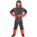 Red Ninja Warrior Jongen Kostuum