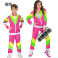 Flashy Neon 80s Trainingspak Kind Kostuum