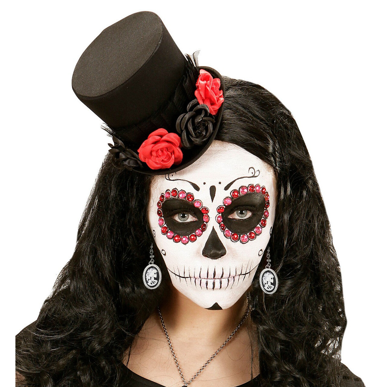 Op deze afbeelding zie je een Accessoires, van het merk Widmann. Oorbellen Camee Schedel Chiapas