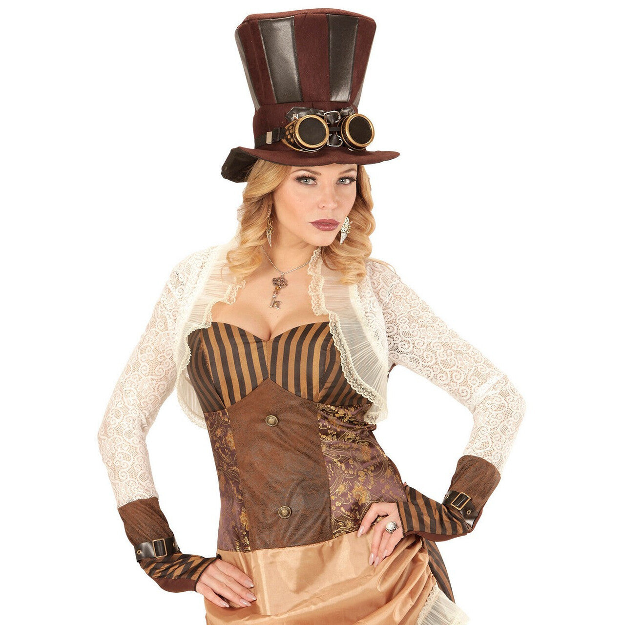 Op deze afbeelding zie je een Accessoires, van het merk Widmann. Oorbellen Steampunk Met Vleugels Wonka
