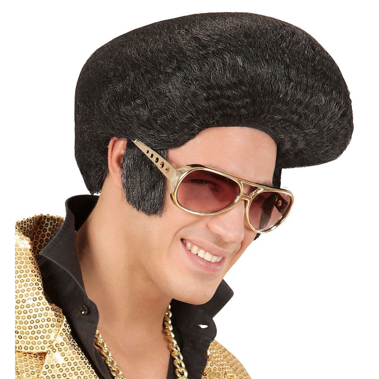 Op deze afbeelding zie je een Accessoires, van het merk Widmann. Pruik King Of Vegas