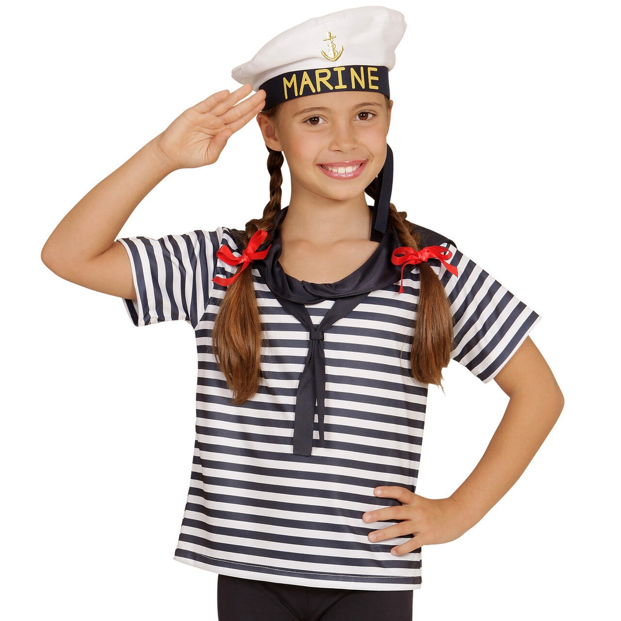 Op deze afbeelding zie je een Kostuums, van het merk Widmann. Marine Set Sammy Kind Kostuum