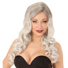 Pruik Rihanna Swinger Zwart / Grijs