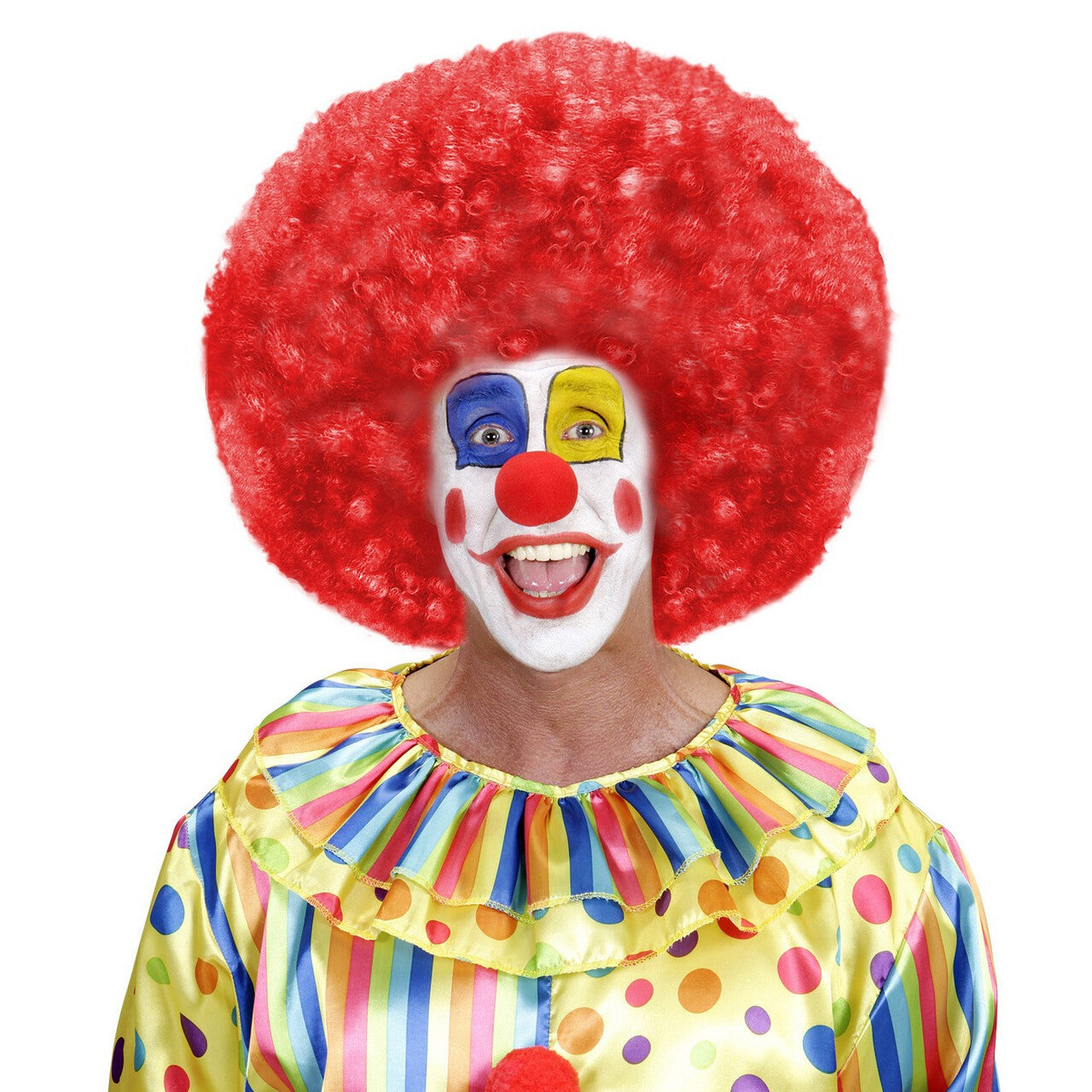 Op deze afbeelding zie je een Accessoires, van het merk Widmann. Pruik Jimmy Flash Extra Krul, Rood