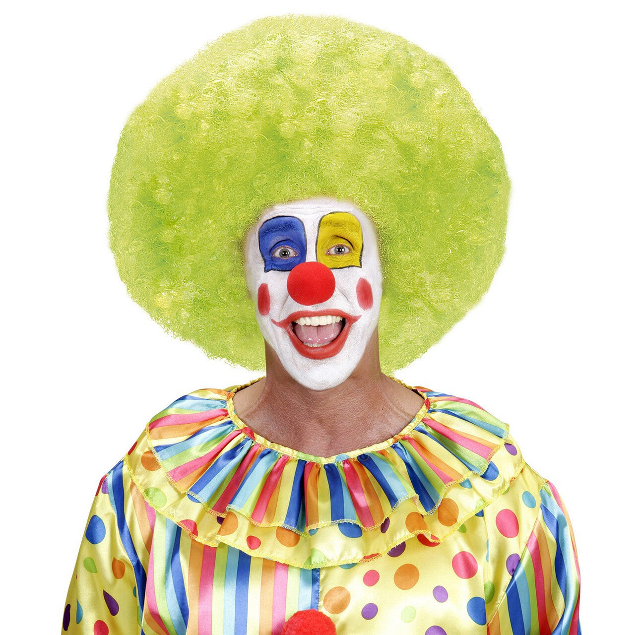 Op deze afbeelding zie je een Accessoires, van het merk Widmann. Pruik Jimmy Flash Extra Krul, Groen