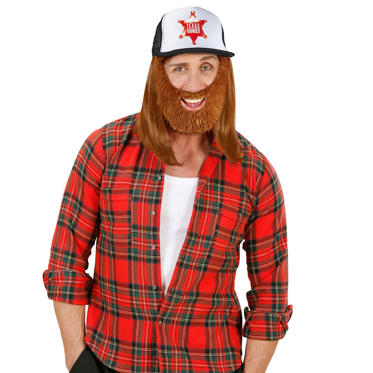 Op deze afbeelding zie je een Accessoires, van het merk Widmann. Cap Met Baard Trailer Park Trash
