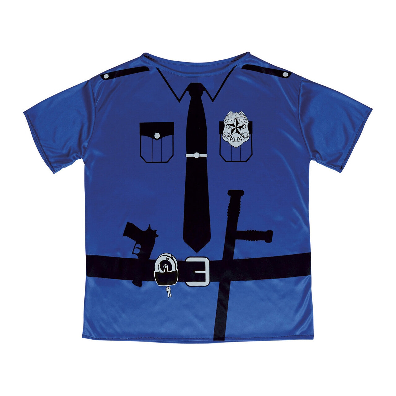 Op deze afbeelding zie je een Kostuums, van het merk Widmann. Politie Tom T-Shirt Man