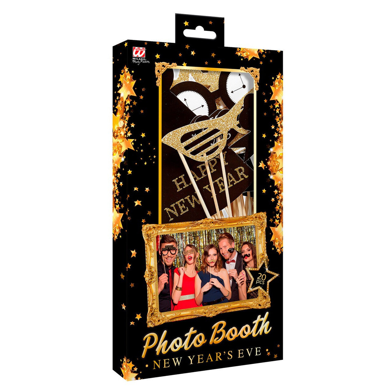 Op deze afbeelding zie je een Decoratie, van het merk Widmann. Creatief Fotohokje Accessoires Nieuwjaar