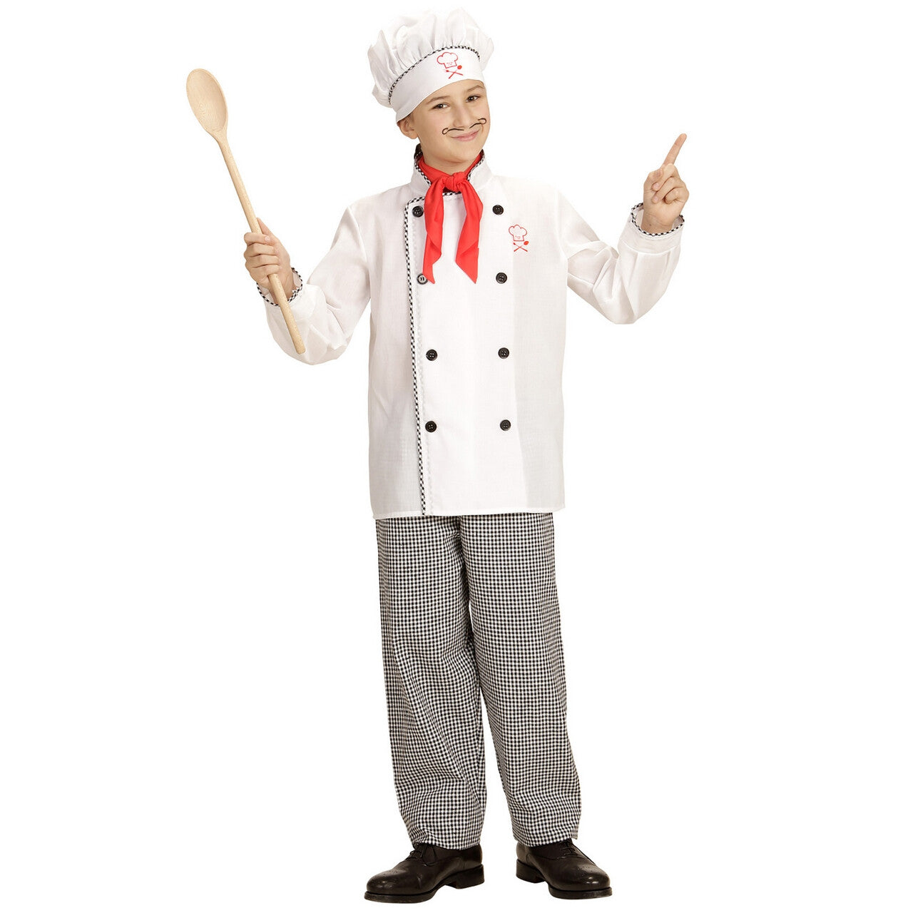 Op deze afbeelding zie je een Kostuums, van het merk Widmann. Master Chef Jongen Kostuum