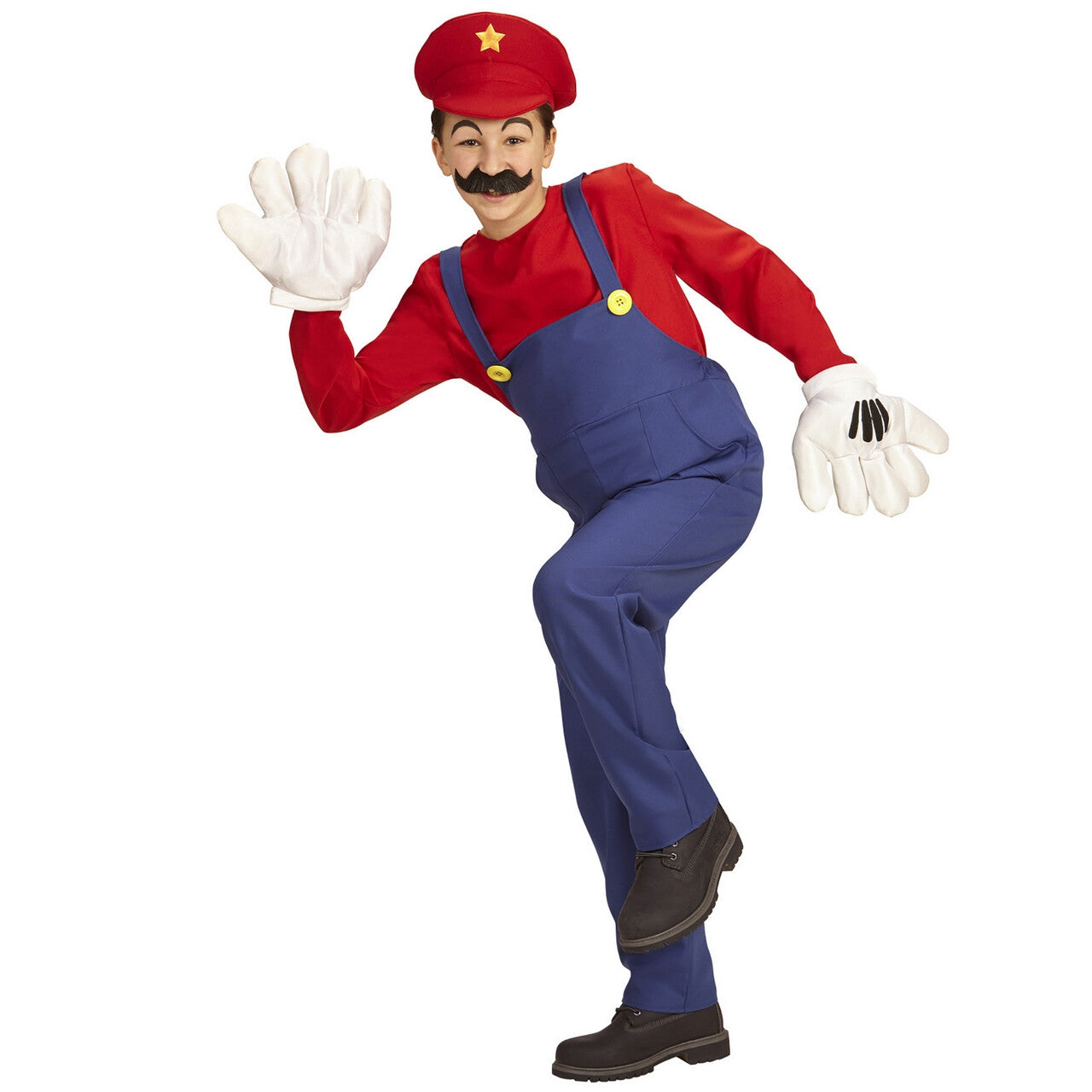 Op deze afbeelding zie je een Kostuums, van het merk Widmann. Super Loodgieter Mario Jongen Kostuum