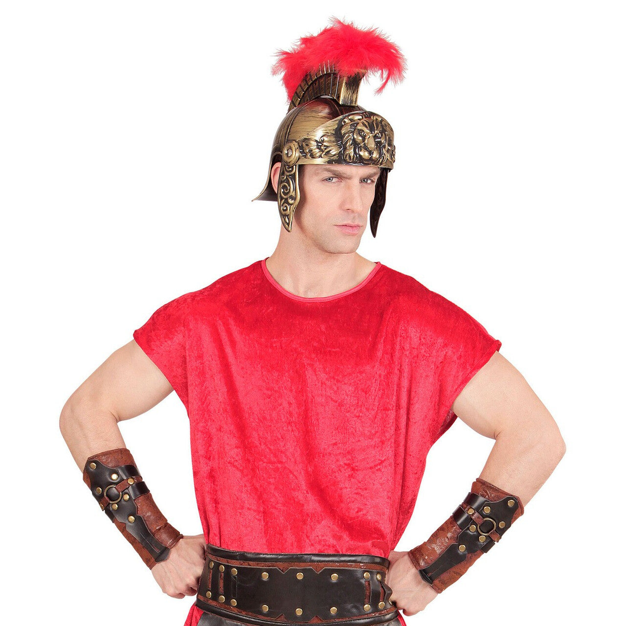 Op deze afbeelding zie je een Accessoires, van het merk Widmann. Lederlook Armbedekking Romein / Griek Centurio