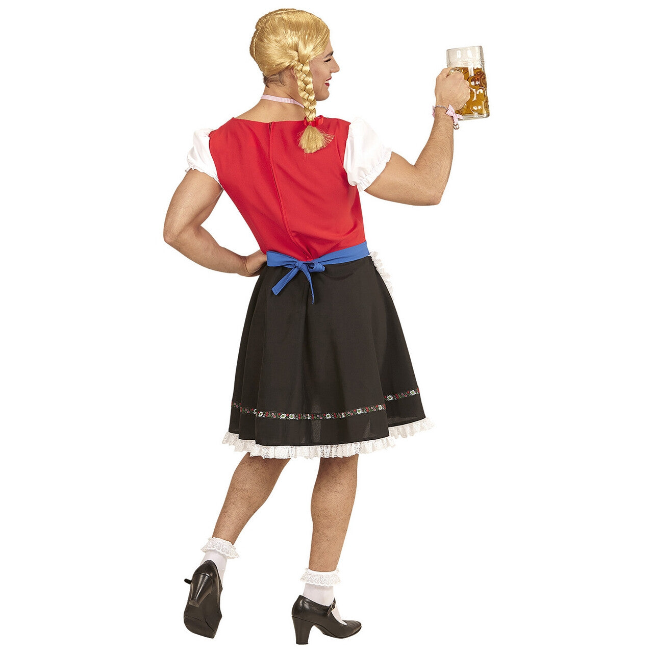 Op deze afbeelding zie je een Kostuums, van het merk Widmann. Travestiet Oktoberfest Dirnl Beiersmeisje Voor De Man Kostuum