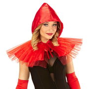 Op deze afbeelding zie je een Accessoires, van het merk Widmann. Verkleedset Funky Roodkapje