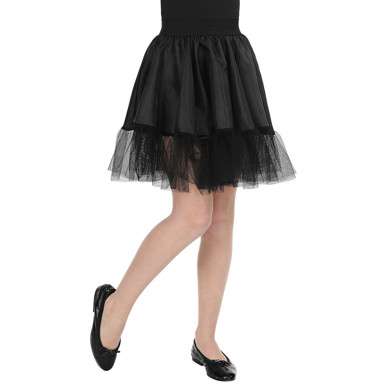 Op deze afbeelding zie je een Kostuums, van het merk Widmann. Zwarte Rock And Roll Petticoat Meisje