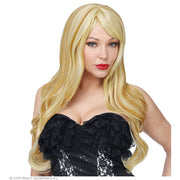 Op deze afbeelding zie je een Accessoires, van het merk Widmann. Melissa Cosplay Pruik Lang En Blond