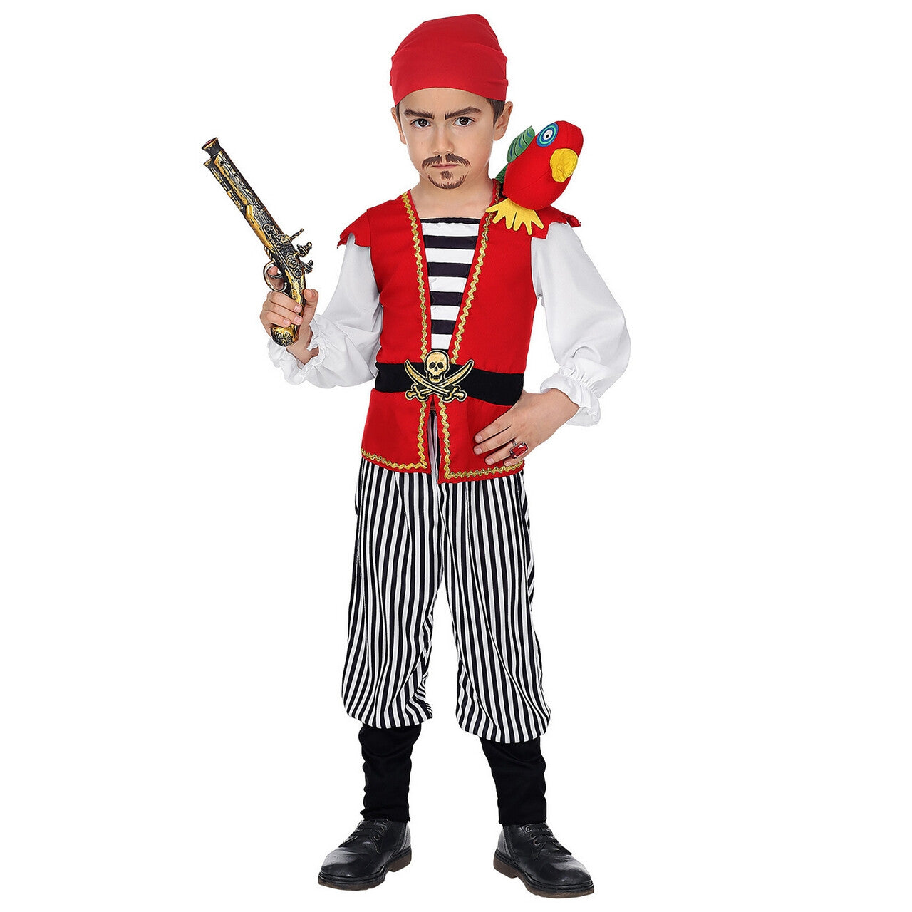 Op deze afbeelding zie je een Kostuums, van het merk Widmann. Piraat Met Papegaai Jongen Kostuum