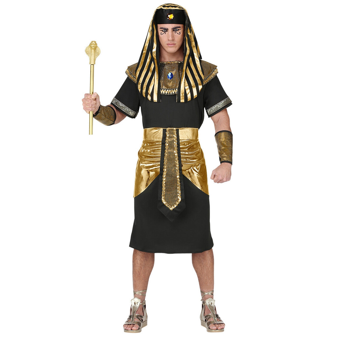 Op deze afbeelding zie je een Kostuums, van het merk Widmann. Man Van Het Grote Huis Farao Egypte Kostuum