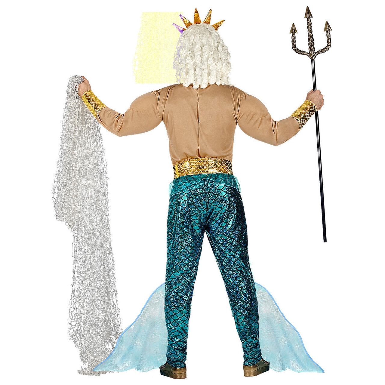 Op deze afbeelding zie je een Kostuums, van het merk Widmann. Poseidon Heerser Van De Middellandse Zee Man Kostuum
