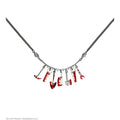 Ketting Met Bloederige Gereedschap Bedeltjes