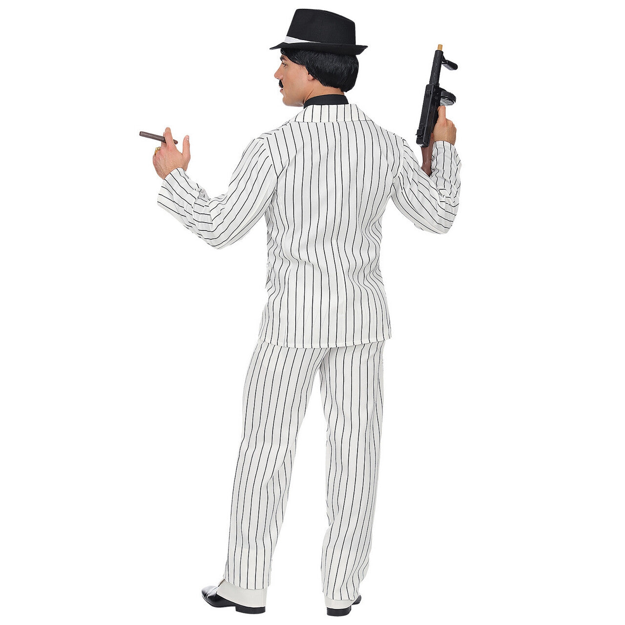 Op deze afbeelding zie je een Kostuums, van het merk Widmann. Omgekeerde Krijtstreep Gangster Man Kostuum