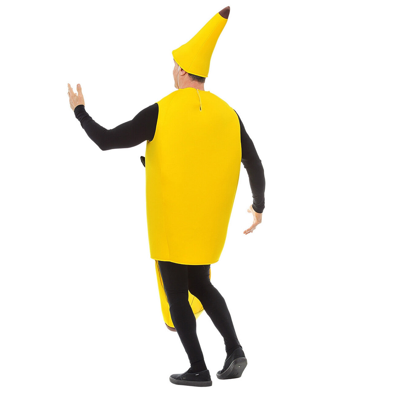 Op deze afbeelding zie je een Kostuums, van het merk Widmann. Lekker Geel Hapje Mister Banana Kostuum