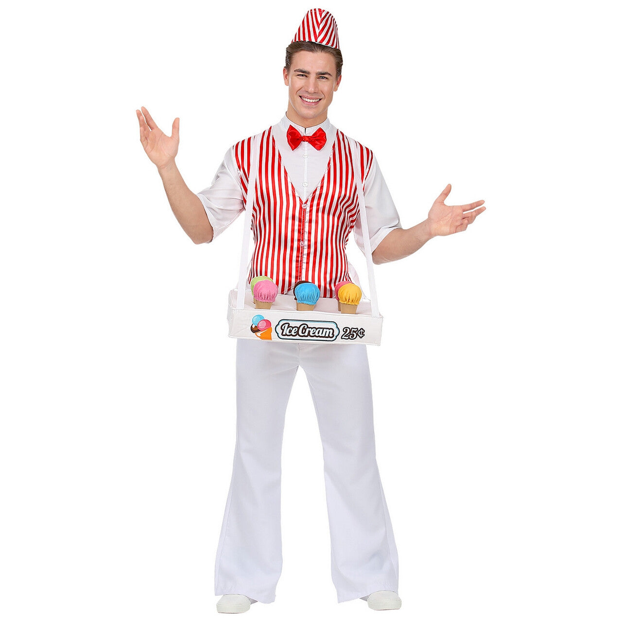 Op deze afbeelding zie je een Kostuums, van het merk Widmann. IJsco Man Italiaans IJs Kostuum