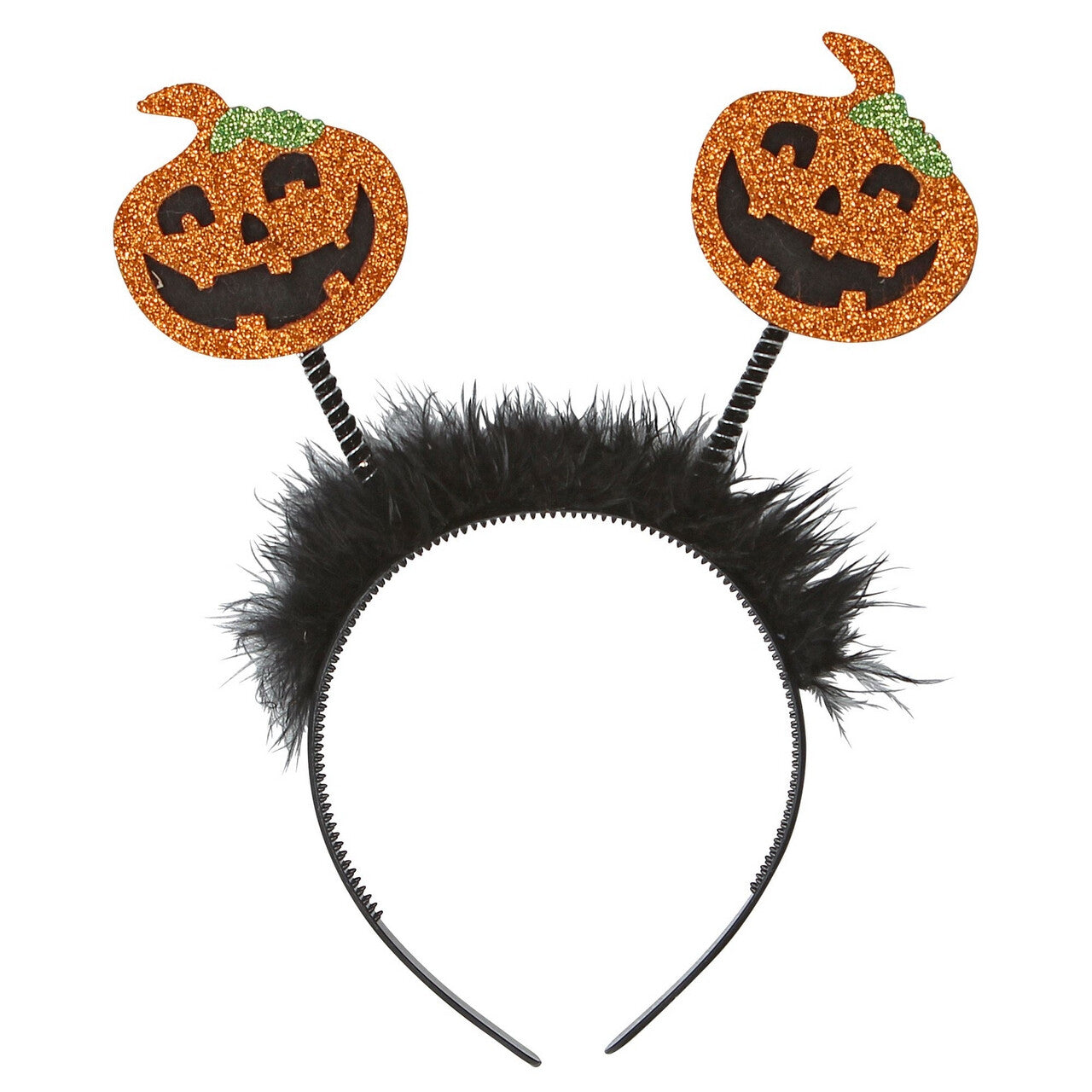 Op deze afbeelding zie je een Accessoires, van het merk Widmann. Bopper Glitter Pompoen En Pluizige Haartjes Halloween