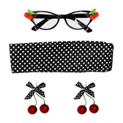Op deze afbeelding zie je een Accessoires, van het merk Widmann. Jaren 50 Cherry Set Rode Kersen