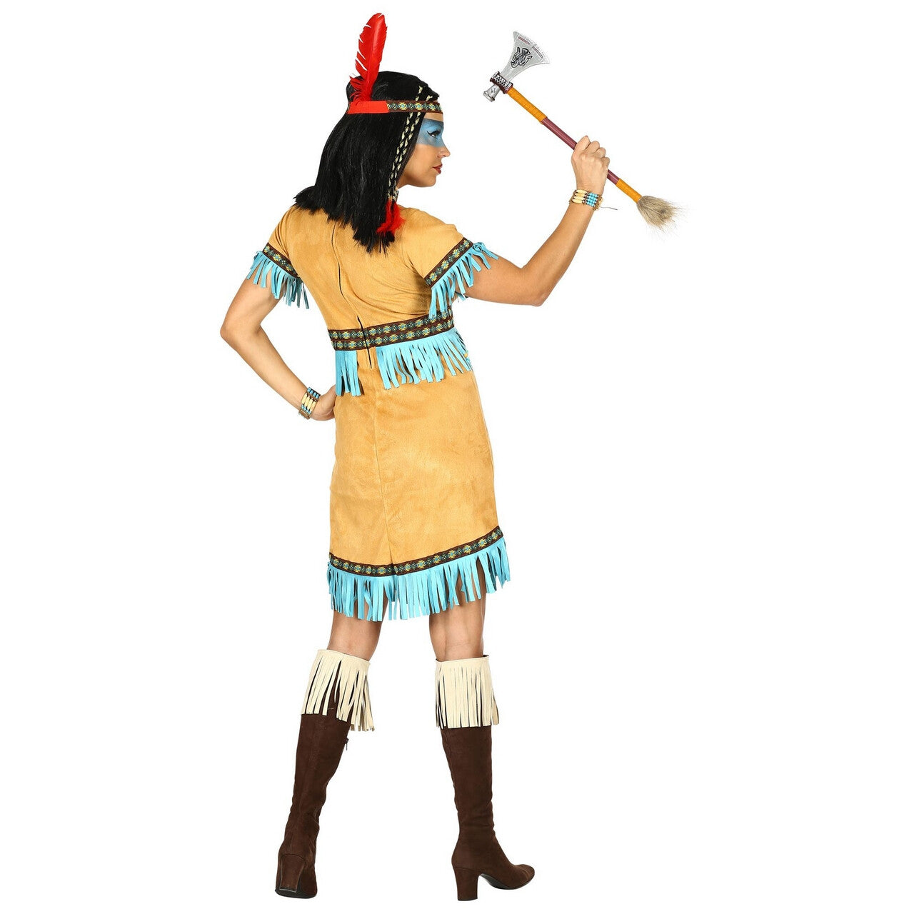 Op deze afbeelding zie je een Kostuums, van het merk Widmann. Flitsende Prairiehond Indiaan Vrouw Kostuum