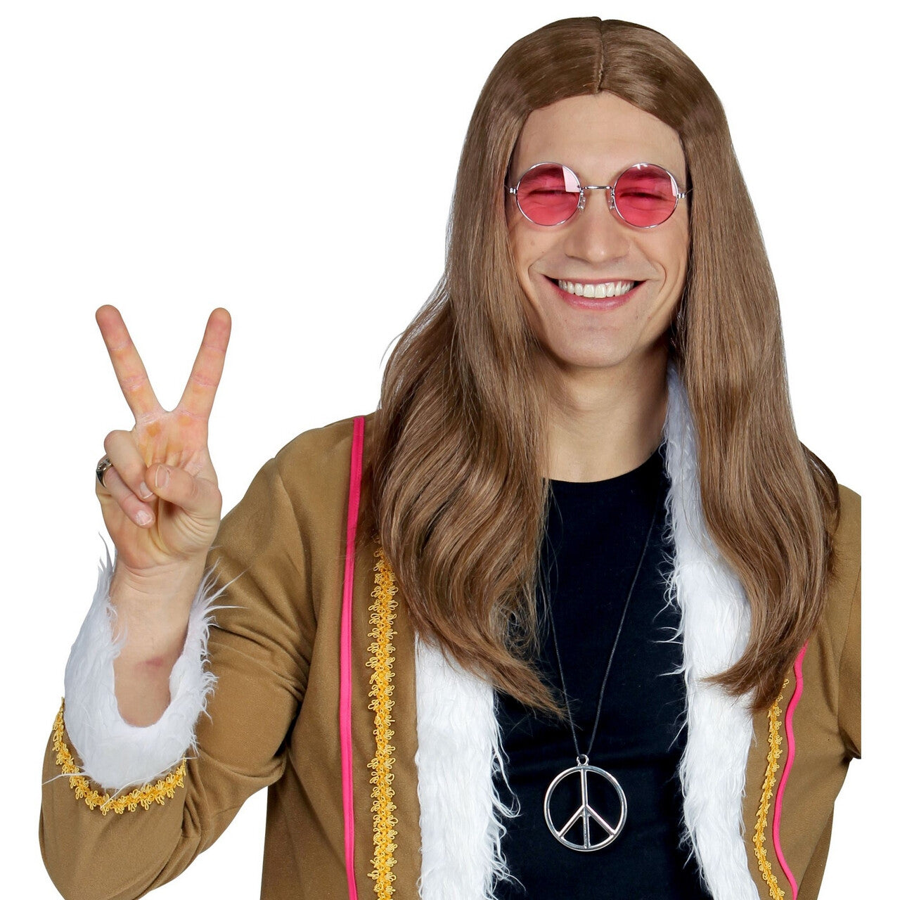 Op deze afbeelding zie je een Accessoires, van het merk Widmann. Pruik Relax Dude