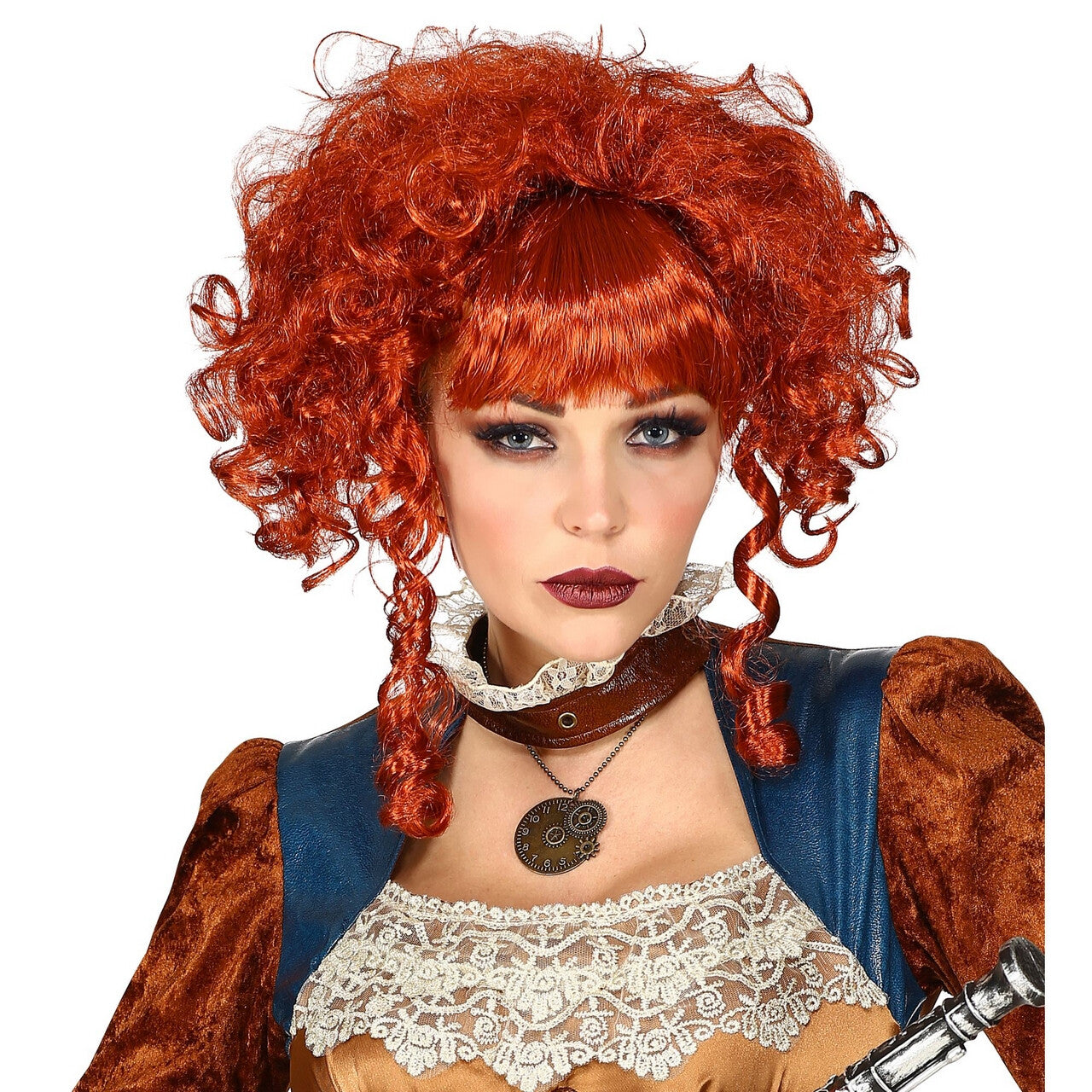 Op deze afbeelding zie je een Accessoires, van het merk Widmann. Pruik Steampunk Victoriaans