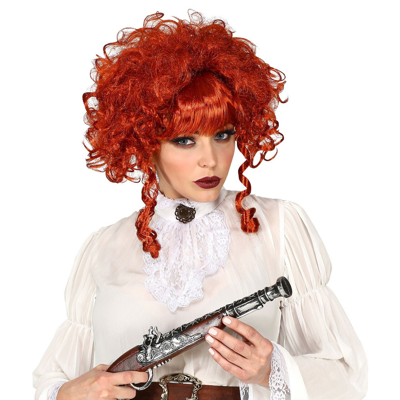 Op deze afbeelding zie je een Accessoires, van het merk Widmann. Pruik Steampunk Victoriaans