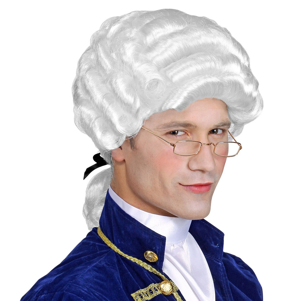 Op deze afbeelding zie je een Accessoires, van het merk Widmann. Koloniale Pruik Amerikaanse Onafhankelijkheidsoorlog
